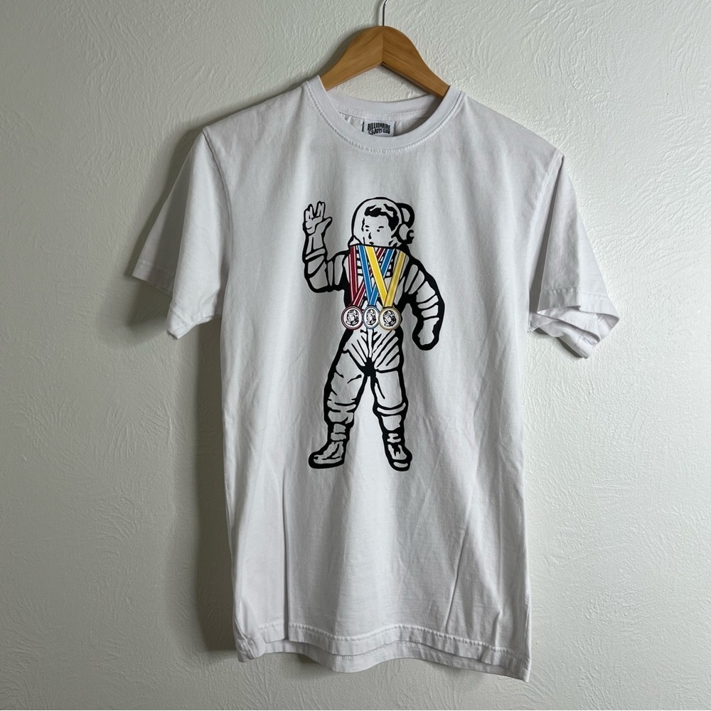 Billionaire Boys Club Mens White Cotton Astro Medals Short Sleeve Tee Size S